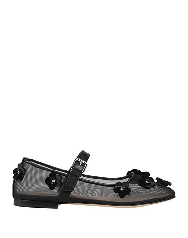 MACH & MACH Footwear Black Textile fibres, Leather