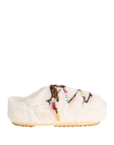 MOON BOOT Mules and clogs MB MULE FAUX FUR BEADS
 Ivory 100% Polyester