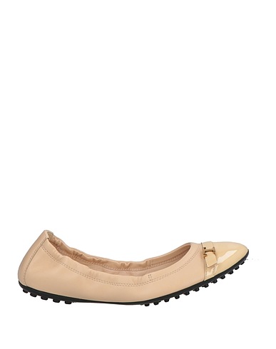 TOD'S Ballet flats Beige Leather
