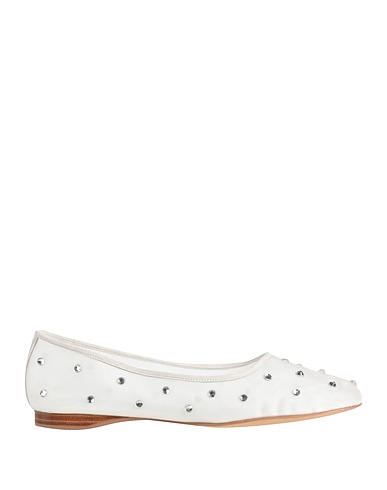 JEFFREY CAMPBELL Ballet flats White Textile fibres, Leather