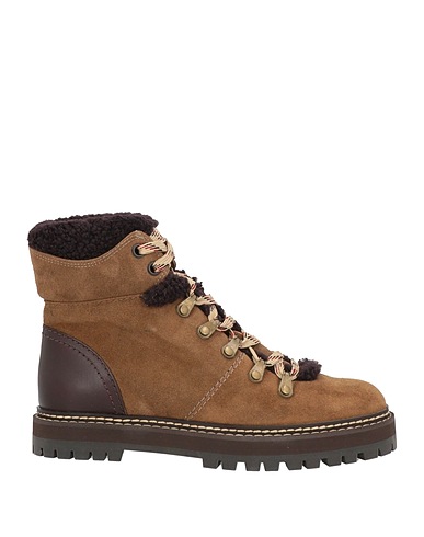 SEE BY CHLOÉ Ankle boot Khaki Calfskin, Shearling