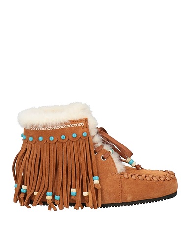 ALANUI Ankle boot Tan Leather, Shearling