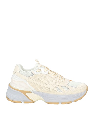 PALM ANGELS Sneakers Cream Leather, Textile fibres