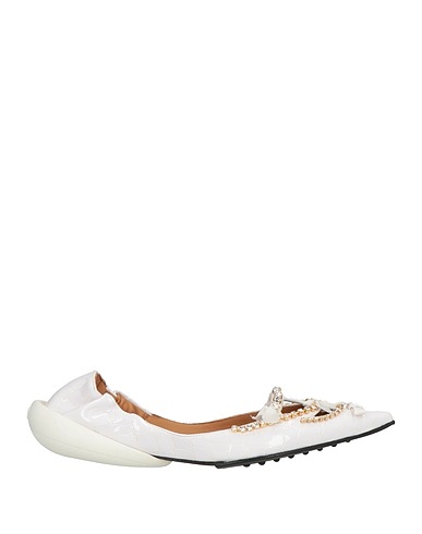 13 09 SR Ballet flats White Leather