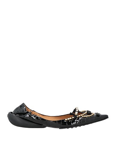13 09 SR Ballerinas Schwarz Leder