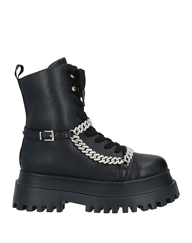 TWINSET Ankle boot Black Textile fibres