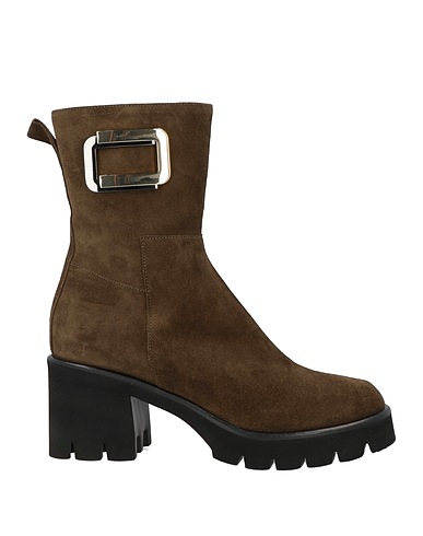 LE GAZZELLE Ankle boot Military green Leather