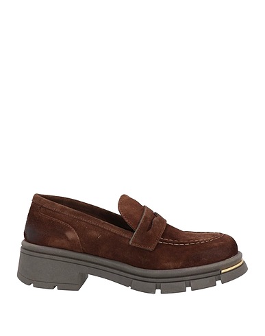 GENEVE Loafers Chocolate brown Leather