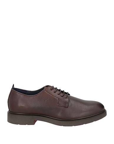 TOMMY HILFIGER Laced shoes Dark brown Leather