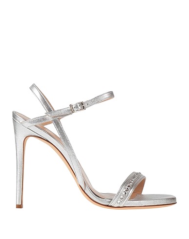 DANIELE TORTORA Sandals Silver Leather
