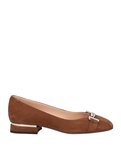 TOD'S Ballet flats MARRONE Leather