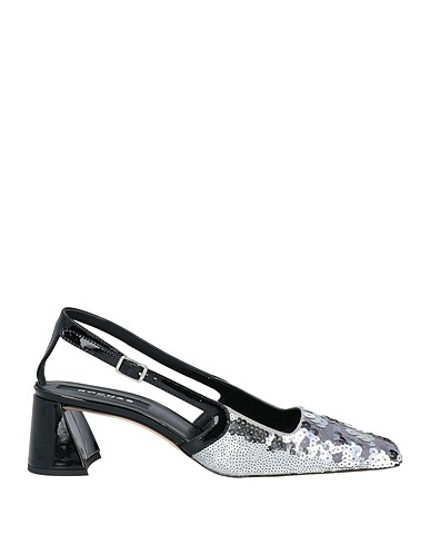 ROCHAS Court Silver Textile fibres, Calfskin