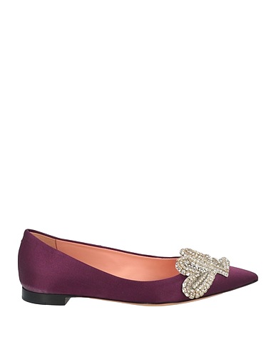 ROCHAS Ballet flats Plum Textile fibres