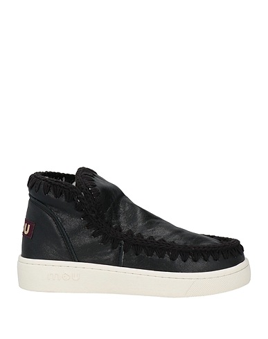 MOU Stiefelette Schwarz Leder