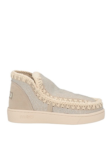 MOU Stiefelette Hellgrau Leder