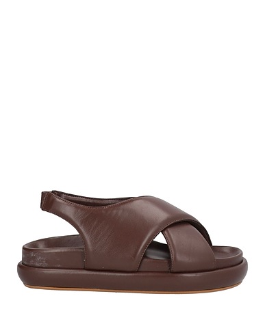 GIA BORGHINI Sandals Chocolate brown Leather