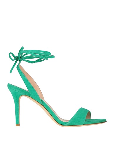 THE SELLER Sandals Green Leather