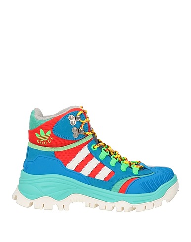 ADIDAS x GUCCI Ankle boot Azure Leather, Textile fibres, Rubber