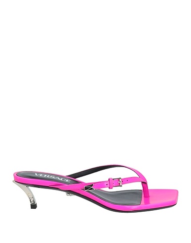 VERSACE Flip flops Fuchsia Calfskin