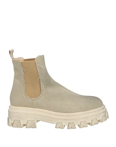 P61 Stiefelette Beige Gewebefasern