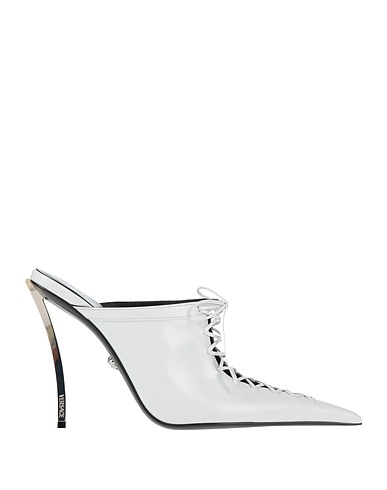 VERSACE Mule e zoccoli Bianco Pelle di vitello