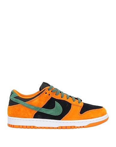 NIKE Sneakers Orange Leder, Gewebefasern