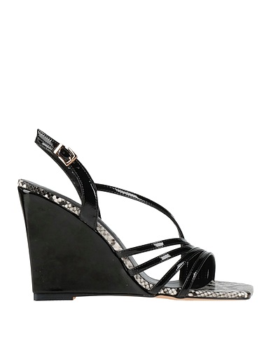 MANUFACTURE D'ESSAI Sandalen Schwarz Gewebefasern