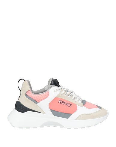 VERSACE Sneakers Pink Calfskin, Textile fibres