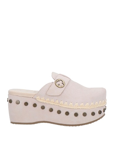 MOU Mules and clogs Light grey Cow leather