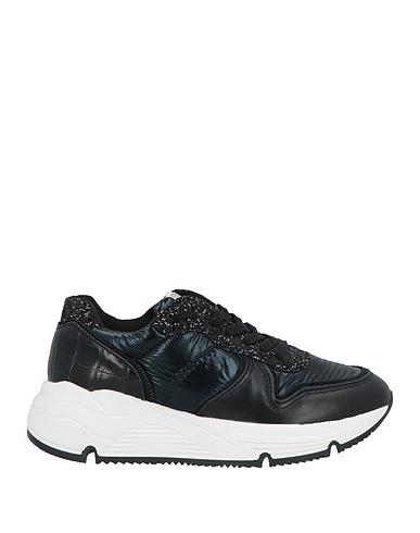 UMA PARKER Sneakers Black Leather, Textile fibres
