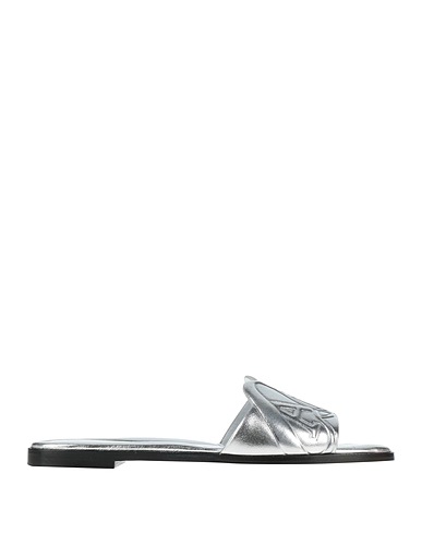 MCQUEEN Sandalen Silber Leder