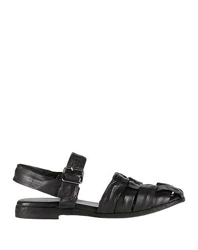 MOMA Sandals Black Leather