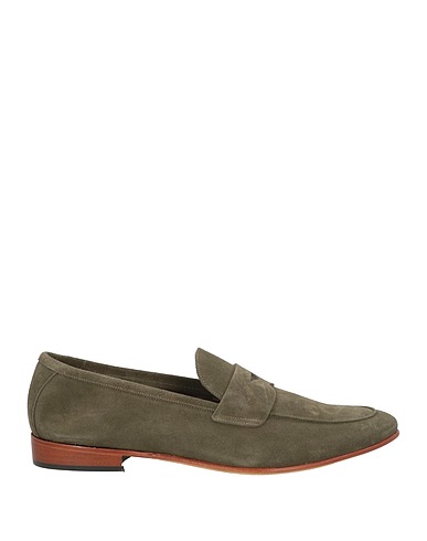 MANOVIE TOSCANE Loafers Military green Leather