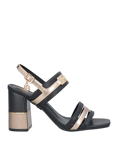 LAURA BIAGIOTTI Sandals Black Textile fibres