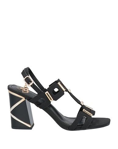 LAURA BIAGIOTTI Sandals Black Textile fibers