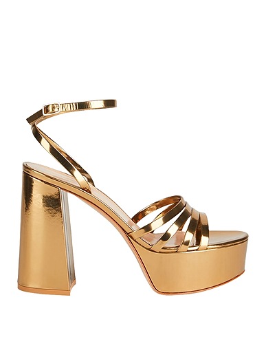 GIANVITO ROSSI Sandalen Gold Leder
