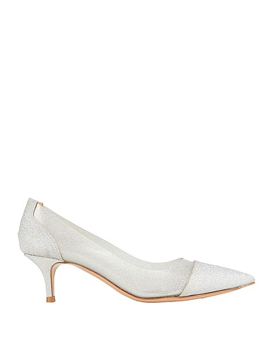 GIANVITO ROSSI Court Silver Leather, PVC - Polyvinyl chloride