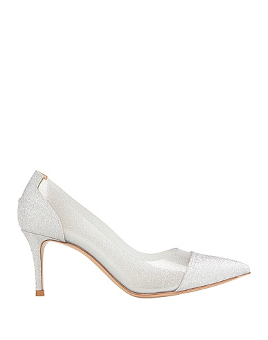GIANVITO ROSSI Pump Silver Leather, PVC - Polyvinyl chloride