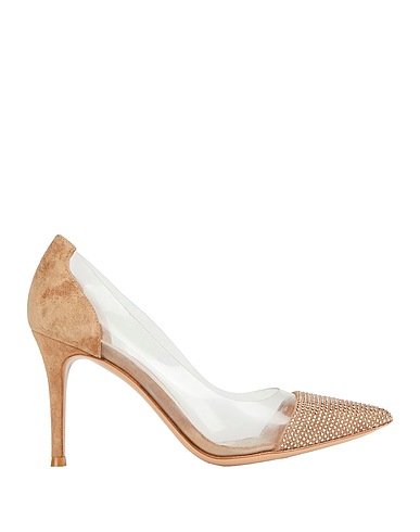 GIANVITO ROSSI Pump Khaki Leather, PVC - Polyvinyl chloride