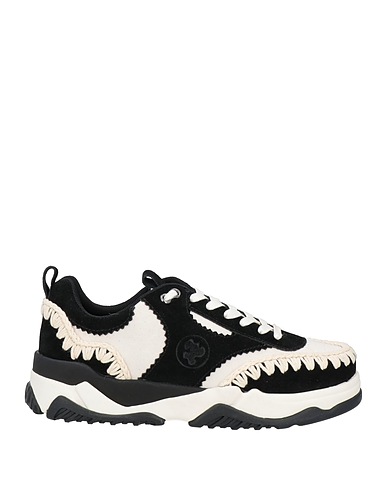 MOU Sneakers Black Cow leather, Textile fibers