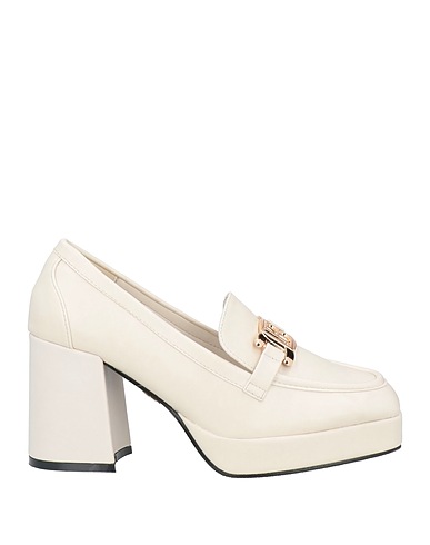 LAURA BIAGIOTTI Loafers Ivory Textile fibres