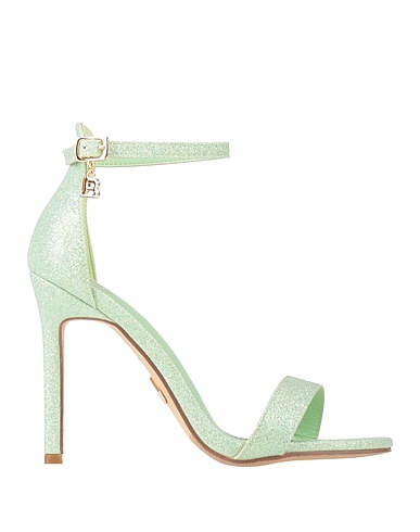 LAURA BIAGIOTTI Sandales Vert clair Fibres textiles