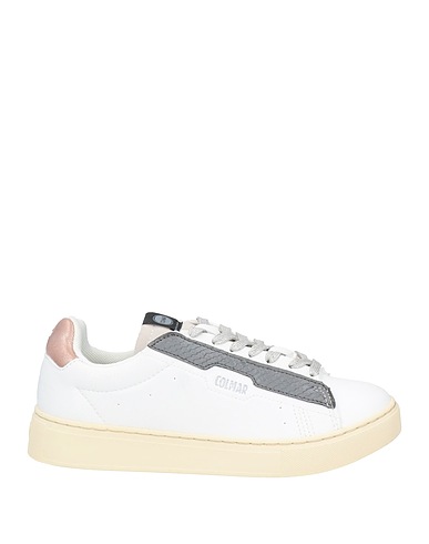COLMAR Sneakers White Leather, Textile fibers