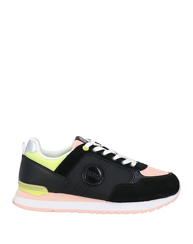 COLMAR Sneakers Black Leather, Textile fibres