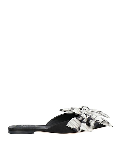 MSGM Mules and clogs Black Textile fibers