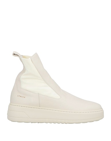 COPENHAGEN STUDIOS Ankle boot Off white Calfskin, Textile fibres