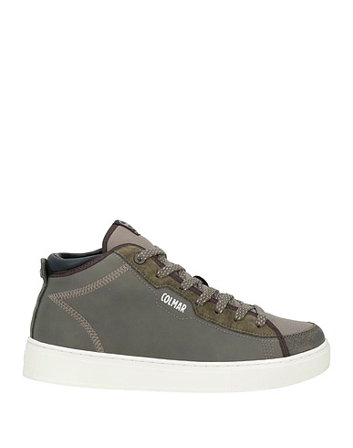 COLMAR Sneakers Military green Leather, Textile fibers