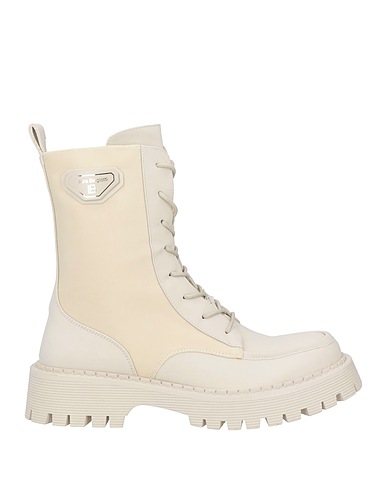 LAURA BIAGIOTTI Ankle boot Off white Textile fibres