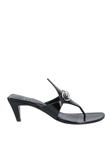 GUCCI Dianetten Schwarz Leder