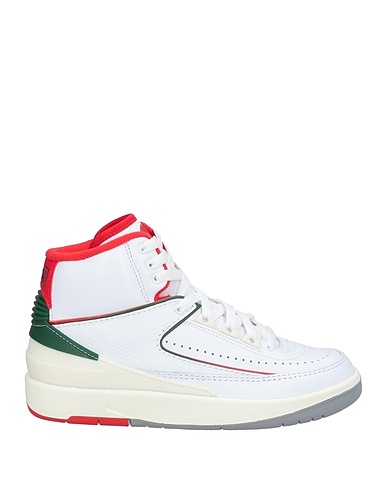 JORDAN Sneakers White Leather, Textile fibres